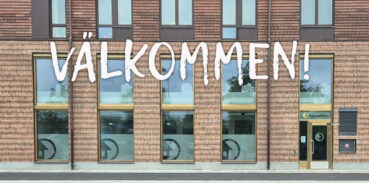 SigtunaHems nya Kundservicekontor i Stationshusen, med text på bild "Välkommen"